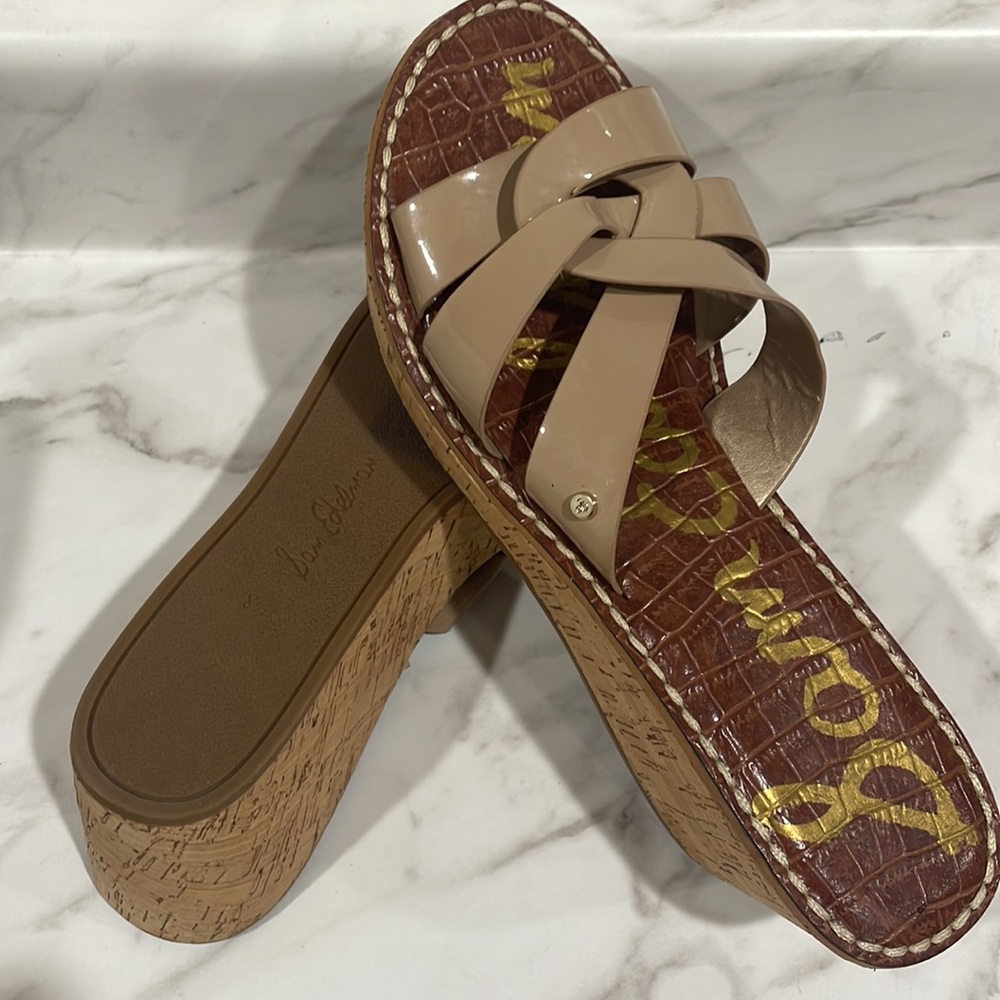 Women’s Sam Edelman Cork Wedge Sandals - Picture 6 of 7